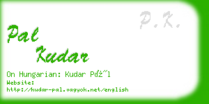 pal kudar business card